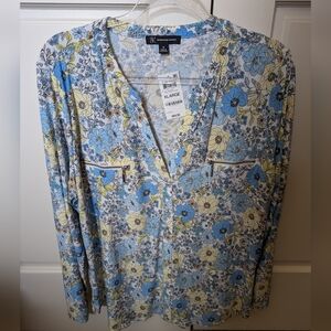 I.N.C Floral Long Sleeve Blouse NWT Size XL